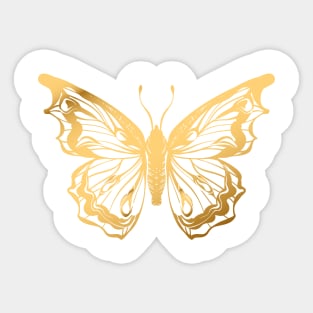 Gold Butterfly Sticker